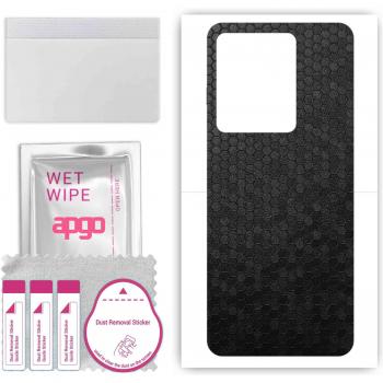 Apgo Realme GT Neo5 Back Cover Sticker - Foil, Black Honeycomb Pattern