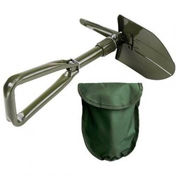 Klappspaten mit Gürteltasche aus Stahl