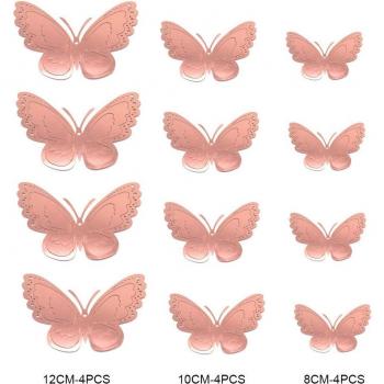 3D Layered Butterfly Wall Stickers for DIY and Party Decor
