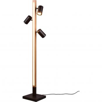 Luminosa Piantana LED in Metallo Nero Opaco 22×130×22 cm – Serie Marley