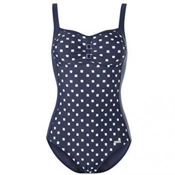 Bañador Lascana Navy con Detalle Blanco