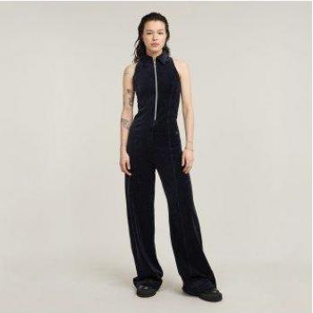 Tuta G-Star in Velluto Blu con Taglio Wide Leg Osaka 2XS