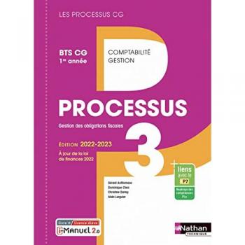 Processus 3 - BTS CG 1ère année (Les processus CG) Livre + licence élève - 2022: Livre de l'élève + licence en ligne