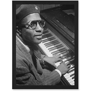 Monk in Monochrome – Jazz Legend A4 Framed Print
