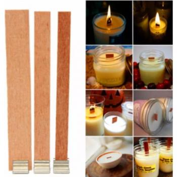 Wooden Wick Candle Making Supplies - 100 Pcs (8mm, 10mm, 13mm, 15mm)