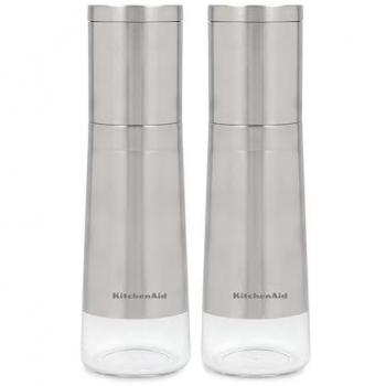 KitchenAid Dual-Salt-Pepper Shakers – Silver Edition