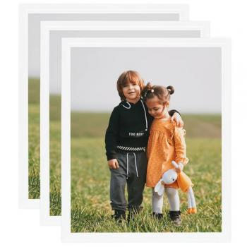 Weißes Wand‑Tisch‑Collage‑Set aus MDF – 3 Bilderrahmen 40×50 cm