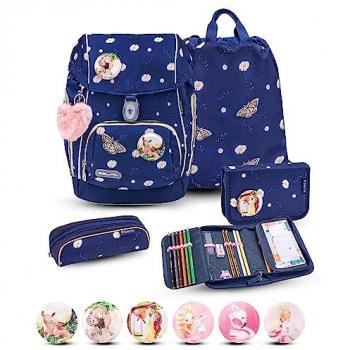 Belmil Premium Comfy Plus Daisy Schulranzen Set 5-teilig