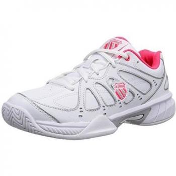 Calzado Tenis K‑Swiss Performance 100 Expreso Blanco y Neon Rojo