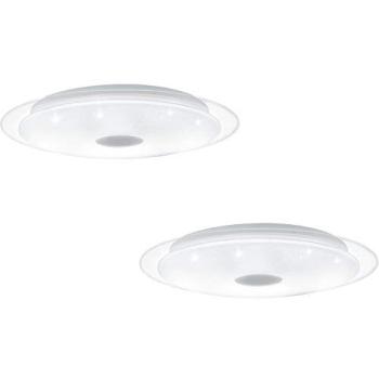 Dual‑Pack Flush Mount LED Light – White Crystal