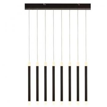 Searchlight 8 Light LED Bar Pendant Black 2700K