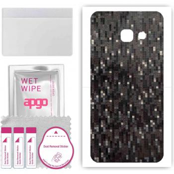 Capa Protectora Vinilizada Samsung Galaxy A3 (2017) – Patrón Carbon Black Pixel