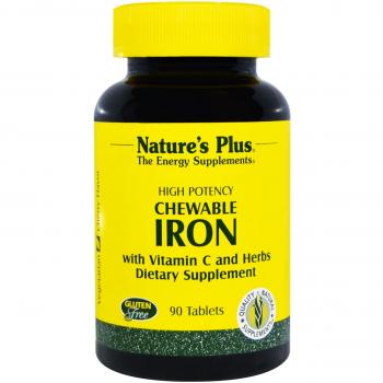 Ferro Masticabile Ciliegia con Vitamina C - 90 Compresse Nature's Plus