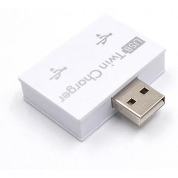 Mini Splitter USB 2‑Enlace Portátil