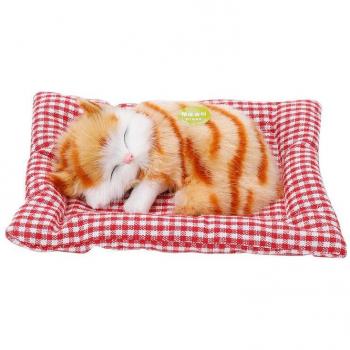 Sound-Simulating Plush Sleeping Cat Toy