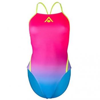 Costume da bagno donna Essential Diamond Back regolabile aqua sphere rosa blu