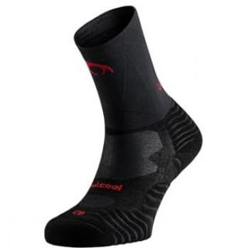 Calcetines Lurbel Ground Pro en Color Negro y Rojo, Talla L