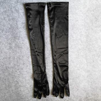 55CM Multicolor Satin Gloves for Women - Dance and Cosplay