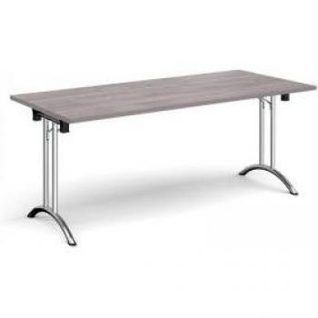 Dams FlexTable Grey Oak – 1800mm × 800mm Folding Leg Design