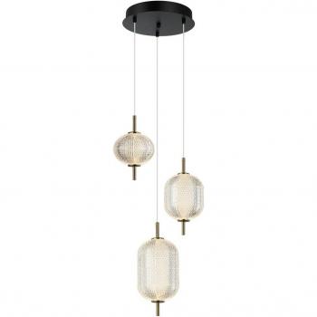 Colgante LED Viokef Pellucid Bronce Claro 3 Bombillas