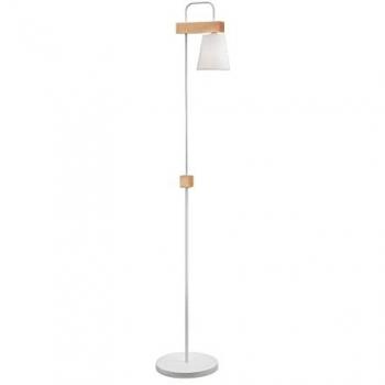 Enrico Lamura – lampada da terra task tessuto bianco, 1xE27