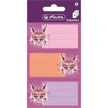 Herlitz Buchetiketten Wild Animals Luchs, 78 x 42 mm
