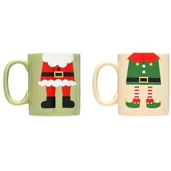Set Tazze Ceramiche Pearhead per il Natale – Verde & Beige