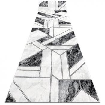 RUGSX Exclusive Emerald Runner 81953 Glamour Geometric Black/Silver 120x410 cm