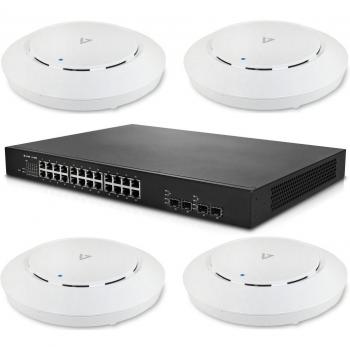 Bundle Premium de Redes: APs + Switch PoE Inteligente