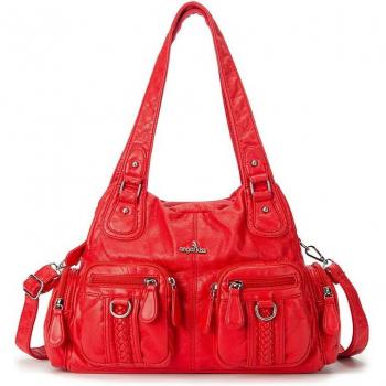Bolso de mujer estilo europeo y americano, bandolera de piel lavable