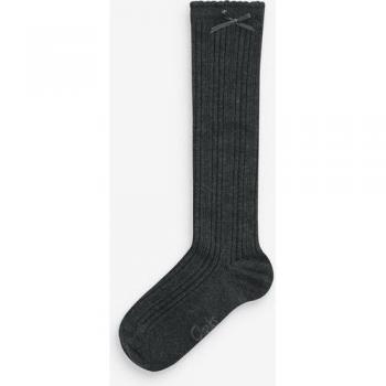 Grey Knee‑High School Sock Duo