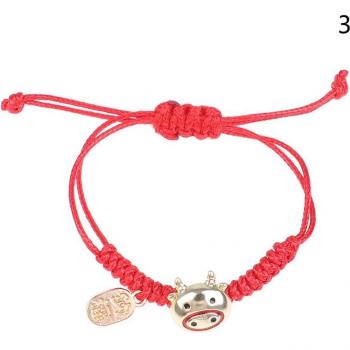 Lucky Bull Red Rope Bracelets for Women - Chinese New Year Cattle Bangles