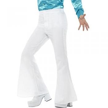Pantalones de Campana Blancos para Hombre - Talla S