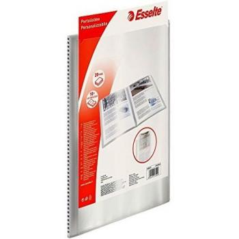 Portalistino Personalizzabile Esselte - 22x30 cm - 80 Buste - 395478040 (Trasparente)