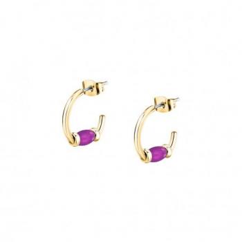 Pendientes Morellato Colori Summer en Acero con Perlas Lila