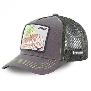 Gorra Capslab Broly Gris Oscuro con Patrocinio de Personajes Animados