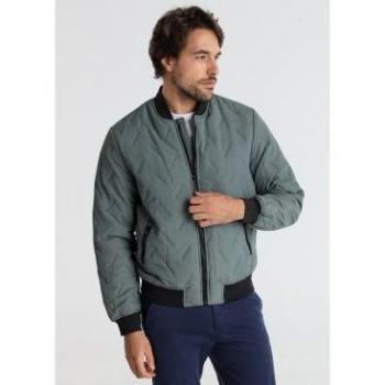 Bomber Casual de Poliéster V&L para Hombre – Versión Grises