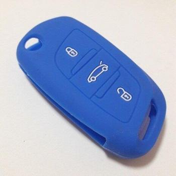 Silicone Key Fob Case for Citroen C2 C4 C5 C6 C8 - 3 Button Flip
