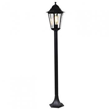 Qazqa Stehlampe New Orleans, Aluminium, 1-flammig, Schwarz
