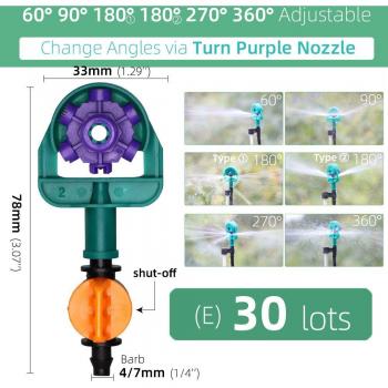 Estaca Glass MuciaKie 50 cm – Aspersor Ángulo Versátil