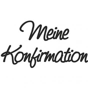 Wachsschrift „Meine Konfirmation“ – 10 cm, silber, 6er Pack