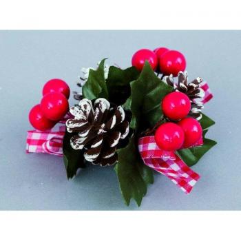 Euronatale - Portacandela piccolo segnaposto natale cm 10