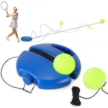 FitPure Tennistrainer Set - 2 Tennisbälle und Gummiband - Einfach zu bedienen für drinnen und draußen