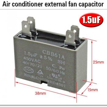 CBB61 Flameproof Motor Capacitor 1.5-8uF 450V