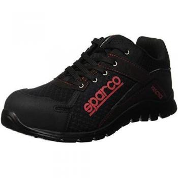 Sparco scarpa practice Nigel calzatura di sicurezza bassa S1P N.47 ultra-leggera in mesh 3D traspirante e microfibra nero
