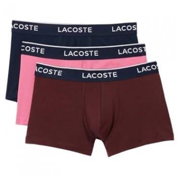 Lacoste Boxers 5h3389-00 3 Unità Garnet / Pink / Navy L