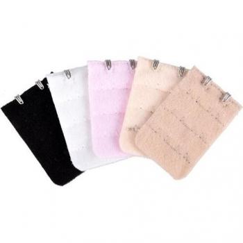 5 Pcs 2 Hook Bra Extender Strap Extension Soft Pink Beige White for Ladies