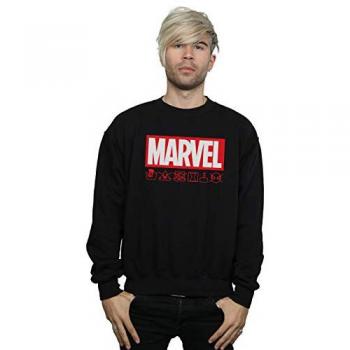 Felpa Marvel con Logo per Uomo - Cura del Lavaggio Inclusa