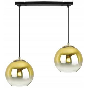 Bergen Gold Lumière – Abat‑jour Verre Noir Réglable