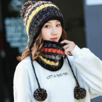 Multi-Functional Winter Hat and Scarf Set for Women